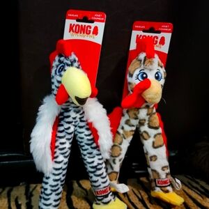 KONG Dog Wisbone Plush Toys Assorted Birds Ea. Med